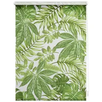 Lichtblick Rollo Klemmfix, ohne Bohren, blickdicht, Blätter - Grün