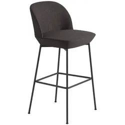 Muuto Oslo Barhocker, höhe 75 cm, ocean 50 / schwarz