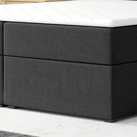 m-punkt Neapel 180 x 200 cm Schwarz/Grau