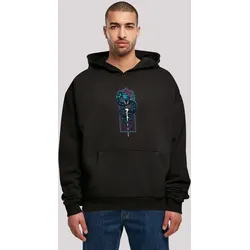 Kapuzenpullover F4NT4STIC "Harry Potter Neon Nagini", Herren, Gr. M, schwarz, Obermaterial: 100% Baumwolle, casual, oversize, Langarm, Pullover, Print