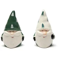 Excelsa Salz- und Pfeffer-Set Green Winter Keramik, mehrfarbig