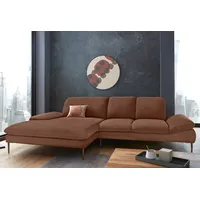 W.Schillig Ecksofa »enjoy&MORE«, Sitztiefenverstellung, Füße bronze pulverbeschichtet, Breite 310 cm braun