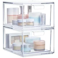 Spacehacks Stapelbarer Make-up-Organizer und Aufbewahrung, Acryl-Organizer, transparente Kunststoff-Schublade mit