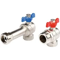 TECE floor Eck-Kugelhahn-Set Rp 3/4“ x Außengewinde 1', inklusive