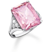 Thomas Sabo Ring aus Sterling-Silber mit Zirkonia-Steinen in Weiß und Pink, Gr. 54, TR2339-051-9-54