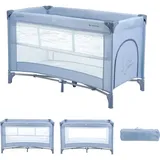 KIKKABOO Reisebett, Laufstall So Gifted 2 Ebenen Matratze, Tragetasche, Öffnung blau alt