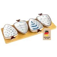 Intirilife Dip-Schalen Set Blau/Weiß 4-tlg.