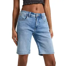 Pepe Jeans Damen SLIM SHORT Mw »Shorts Blau (Denim-MN7), 30W