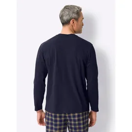 Sieh an! Schlafanzug-Shirt Langarm Blau 60/62