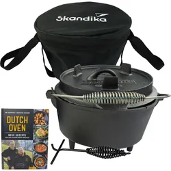 Dutch Oven Flame Master 13,8 L - Gusseisen Topf - Grillen, Camping, Zelten EINHEITSGRÖSSE