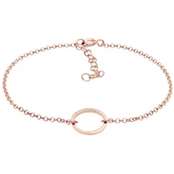 Elli Armkettchen Basic Kreis Ring Geo Look 925 Silber rosefarben Damen 