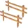 [en.casa] Zaun-Set 100 x 40 cm Beige/Holz