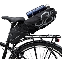Wozinsky geräumige Fahrrad Satteltasche Satteltasche groß 12l schwarz
