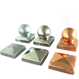 Holmwerk 25x Pfostenkappe Kupfer 91mm Kugel Abdeckkappe Für Pfosten 9x9cm