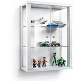 K-Möbel HÄNGEVITRINE, Weiß, Glas, 2 Fächer, Rechteckig, 60x80x25 cm, Wohnzimmer, Wohnwände, Vitrinenschränke - 2 Jahre Gewährleistung - mind. 14 Tage Rückgaberecht - Weiß