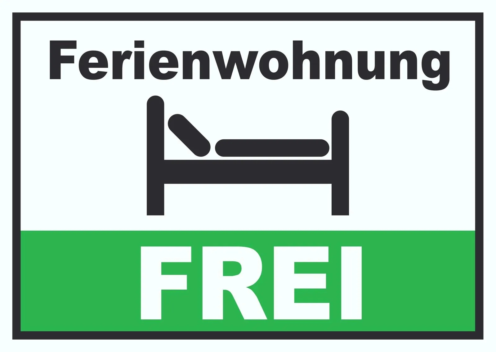 Ferienwohnung FREI Schild A0 (841x1189mm)