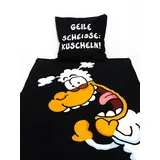 UNITED LABELS Ralph Ruthe Bettwäsche Thorsten Dörnbach Geile Scheisse: Kuscheln! in schwarz | Gr.: onesize