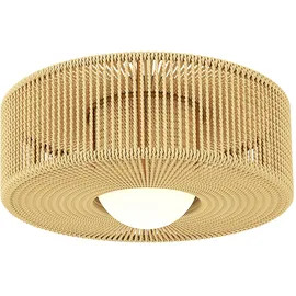 Homcom Boho-Deckenlampe 1 G9 rund beige