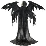 Europalms Halloween Schwarzer Engel 175 cm Schwarz