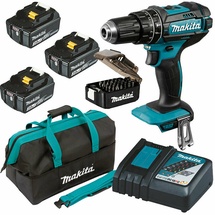 Makita DHP482RFX3 inkl. 3 x 3 Ah + Zubehör + Tasche