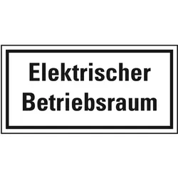 Aufkleber I Hinweisschild Elektrischer Betriebsraum, Folie, selbstklebend, 200x100mm