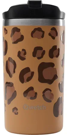 Qwetch Isolierter Reisebecher Leoparden- Und Camelmuster 350ml