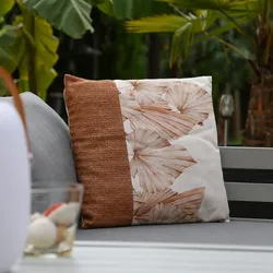 Garten Kissen - Blätter - Polyester - wasserabweisend - L: 44cm - Außen - beige,...
