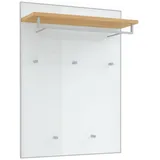 XXXLutz Garderobenpaneel - Weiß, , Holzwerkstoff,Glas , Maße cm, B: 80 H: 109 T: 27.0