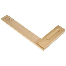 Ulmia Zimmermannswinkel (Winkel), aus Weißbuche - alle Flächen fein geschliffen, alle Kanten gebrochen, Schiene mit dem Kopfstück winkelgenau und absolut fest verleimt, Schienenlänge: 250 mm - 130-250