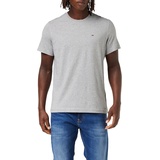 Tommy Jeans T-Shirt Herren Kurzarm TJM Original Slim Fit Grau (Light Grey Heather), L