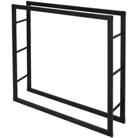 ML-Design Kaminholzregal Metall 100 x 100 x 25 cm Schwarz