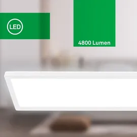Briloner LED Deckenlampe 98cm Deckenleuchte LED Panel Effizienzklasse A Flach Backlight - Weiß