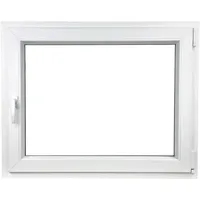 ALUCON Fenster 1000x900 mm – Kunststofffenster 100x90 cm – Flügelfenster Innen Weiß/Außen Weiß – DIN Rechts