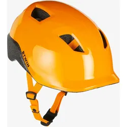 Fahrradhelm 500 Kinder gelb sonnenblumenorange|rauchschwarz S/53-56cm