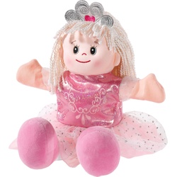 Heunec 395077 Plüschtier, Handspielpuppe, Puppentheater, Prinzessin, rosé, 30 x 27 x 7 cm