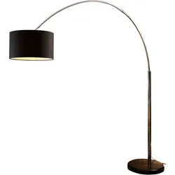 SALESFEVER Bogenlampe "Aija", schwarz, Ø 35cm H: 210cm, Lampen, Mit Dimmschalter