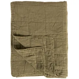 ib laursen Klassischer Quilt Bettüberwurf 130 x 180 cm Olive