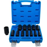 BGS Kraft-Steckschlüssel-Einsatz-Satz Sechskant, tief Antrieb Innenvierkant 12,5 mm (1/2") Zollgrößen 13 teilig