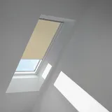 VELUX Verdunkelungsrollo Sandbeige gepunktet/Weiß 4579, U08 4579K (Farbe: - 4579K, Farbe Schiene: Premium