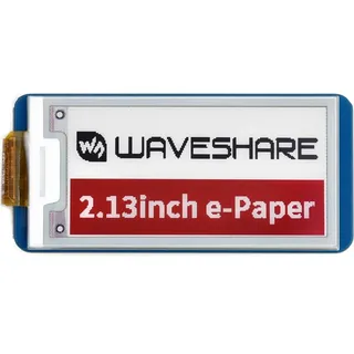 Waveshare 2,13 Zoll 212×104, E-Paper Display Modul für Raspberry Pi Pico, rot/schwarz/weiß