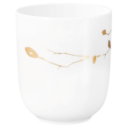Seltmann Kaffeetasse LIBERTY GOLDEN ROSE, Weiß – Goldgelb – 400 ml – Porzellan – Blumenmotiv
