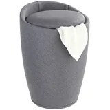 Wenko Badhocker mit Wäschesammler Candy 22448100 grau
