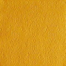 Ambiente 15 Servietten Papier 33x33cm 3-lagig - Einweg Papierservietten mit Ornamenten geprägt Hochzeit Dinner Gastronomie Party Hochzeitsservietten Gelb