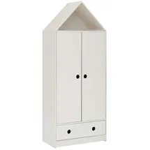 LÜTTENHÜTT Kleiderschrank Alpi 75 x 180 x 40 cm Weiß