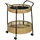 Outsunny Servierwagen Rattan Trolley mit 2 Regalen, Natur, Metall, 50x66x50 cm Esszimmer, Servierwagen