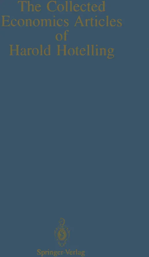 The Collected Economics Articles Of Harold Hotelling - Harold Hotelling  Kartoniert (TB)