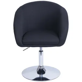 Mendler Esszimmerstuhl HWC-F19, Küchenstuhl Stuhl Drehstuhl Loungesessel, drehbar höhenverstellbar - Stoff/Textil anthrazit