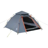 Lumaland Outdoor Pop Up Kuppelzelt Wurfzelt 3 Personen Zelt Camping Festival etc. 215 x 195 x 120 cm robust Grau