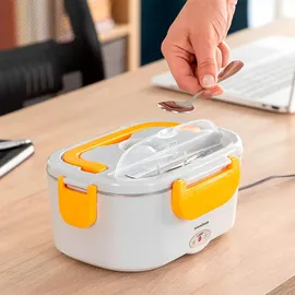 InnovaGoods Elektrische Lunchbox für Büro und Auto Lunffi Weiß|gelb