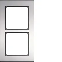 Elcom Aufputzrahmen edelstahl FMO-2/1EM